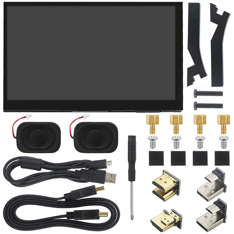 Moktan Sabai 7" Portable Touch Screen Monitor IPS LCD 1024x600 for Raspberry Pi PC Laptop With Speaker