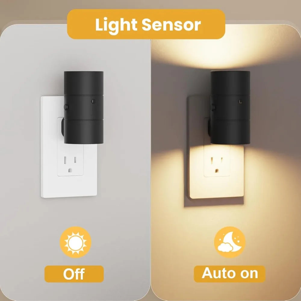 Moktan Sabai Dimmable LED Night Light with Sensor 1/2/4Pack Plug-In Wall Light for Bedroom