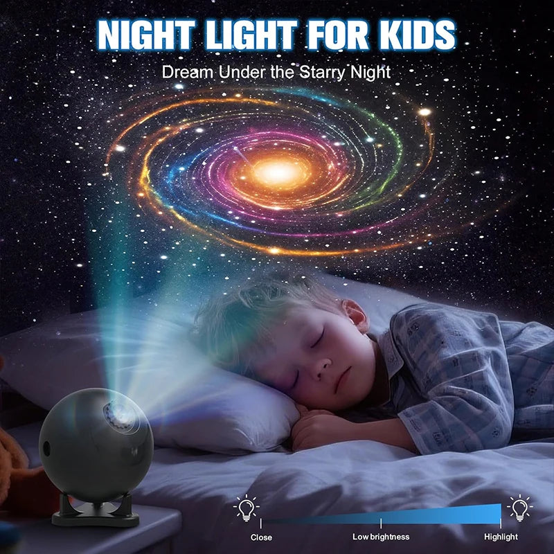 Moktan Sabai Galaxy Projector Star Projector with 12 Films Nebula Night Light Bedroom Ceiling