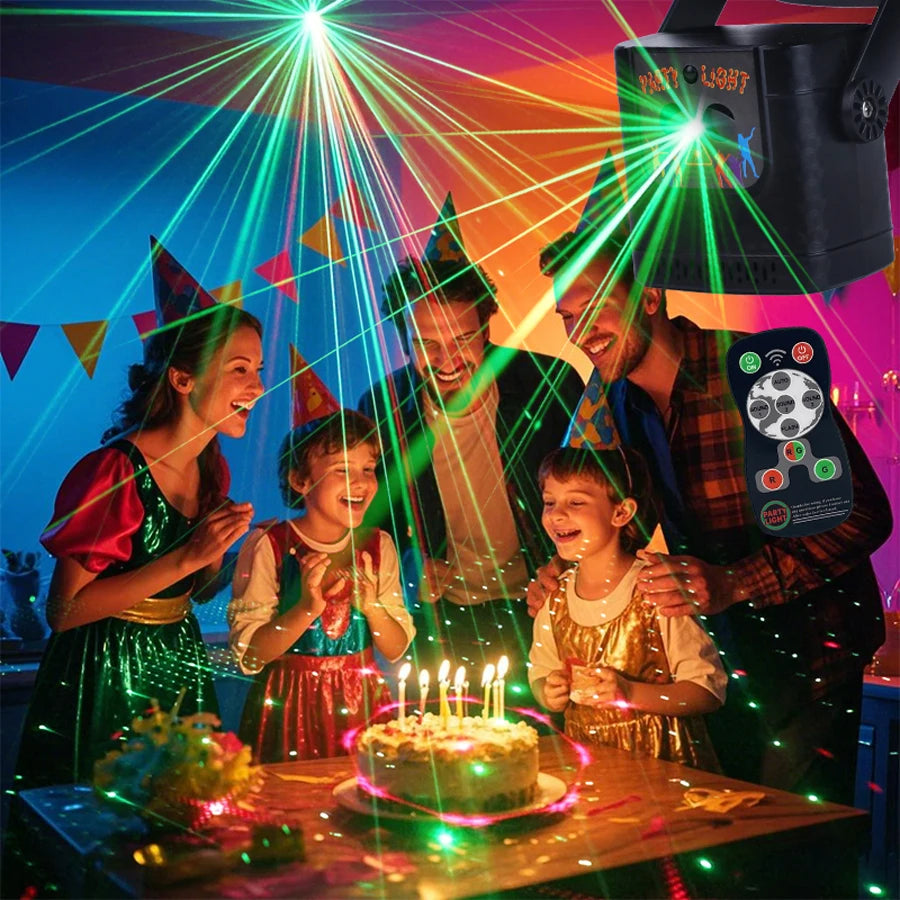 Moktan Sabai Laser Party Light DJ Disco Projector with 60 Patterns RGB Stage Light for Events