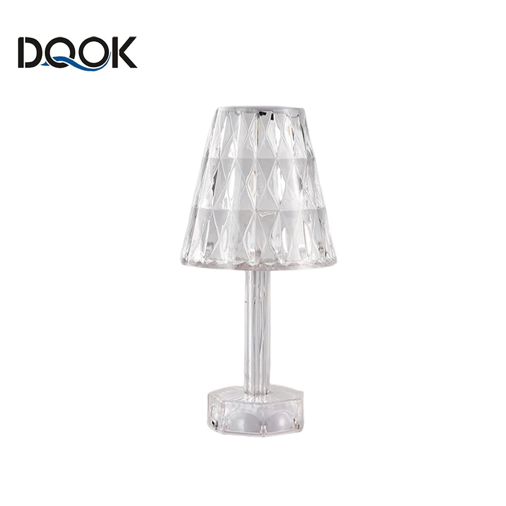 Moktan Sabai Diamond Crystal Projection Night Light USB Touch Control Bedside Desk Lamp Decor