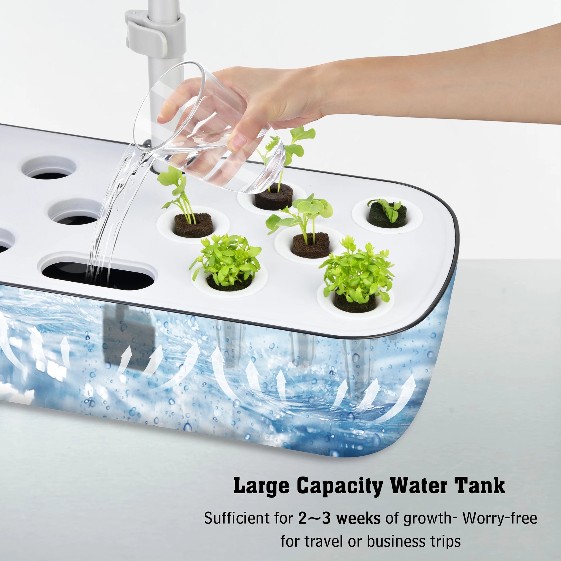 Moktan Sabai 12 Pod Hydroponic Growing System Indoor Herb Garden LED Grow Light Timer