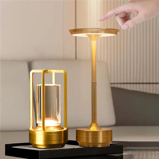 Rechargeable Touch Table Lamp Wireless LED Night Light for Bedroom Desk Decor