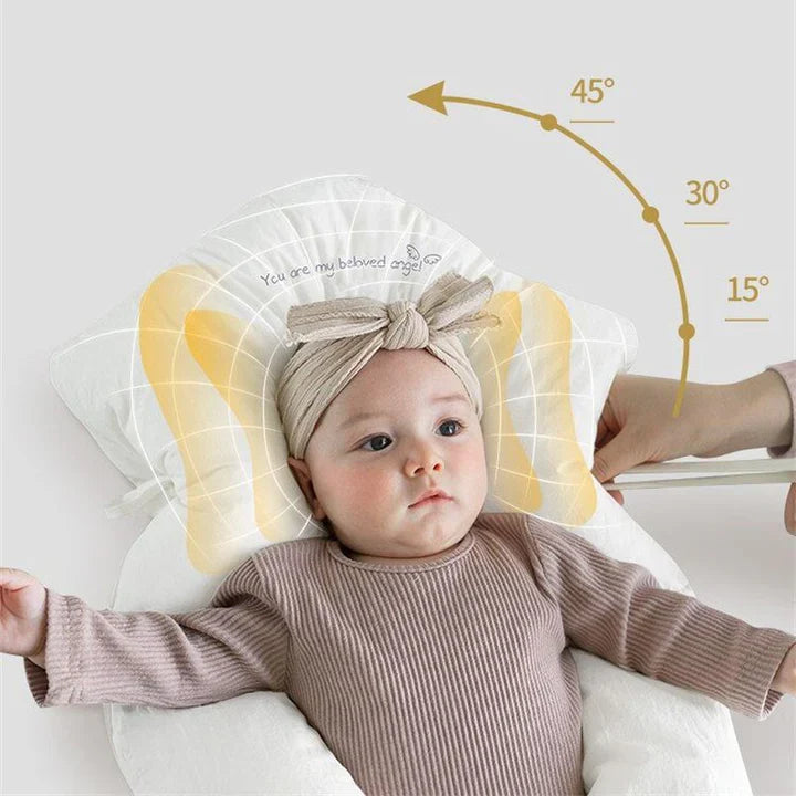 Moktan Sabai Baby Anti Flat Head Pillow Organic Cotton Infant Sleeping Support Cushion