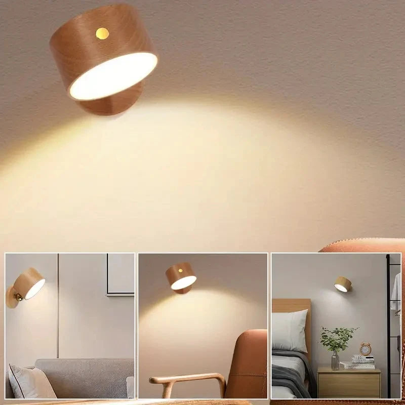 Moktan Sabai Touch Control Wall Lamp USB Rechargeable Dimmable LED Reading Light Bedroom