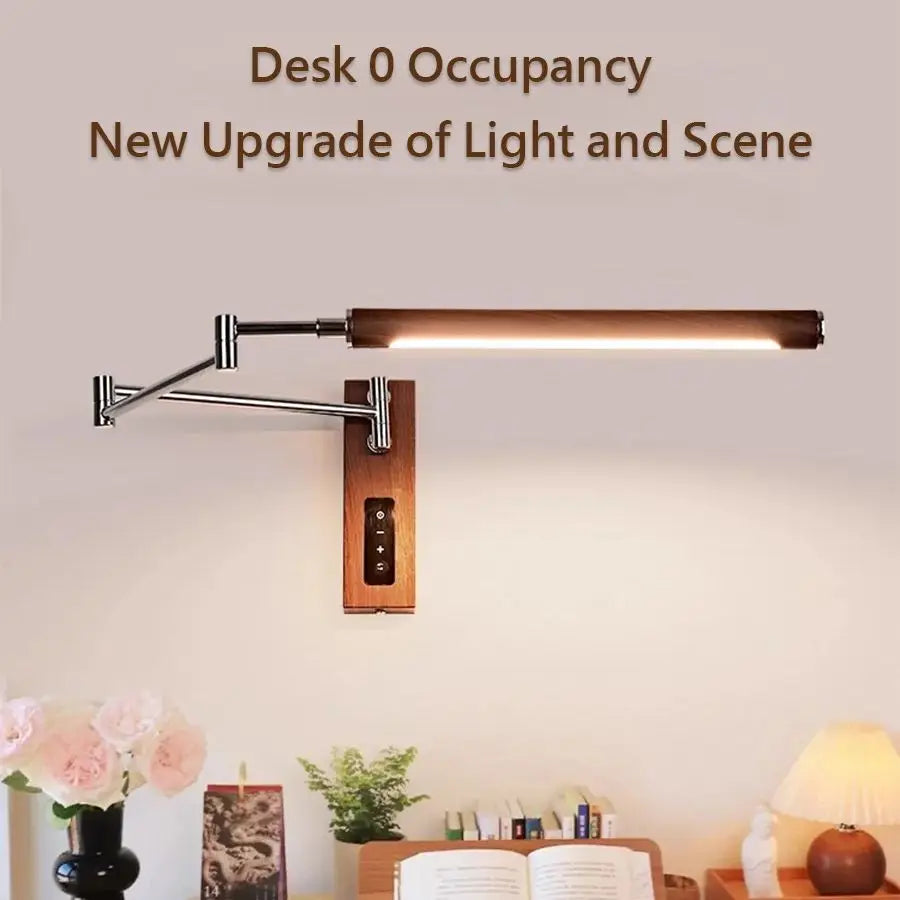 Moktan Sabai French Vintage Plug In Wall Sconce Adjustable Arm Bedside Reading Light