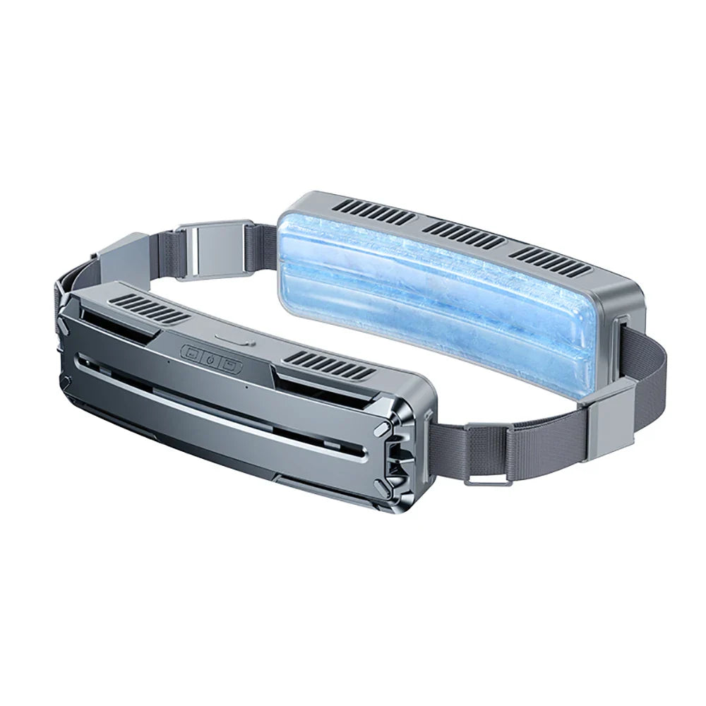Moktan Sabai Comfort Breeze | Portable Waist Clip Fan with USB Rechargeable Battery | Hands-Free Cooling for Outdoor Activities Grey