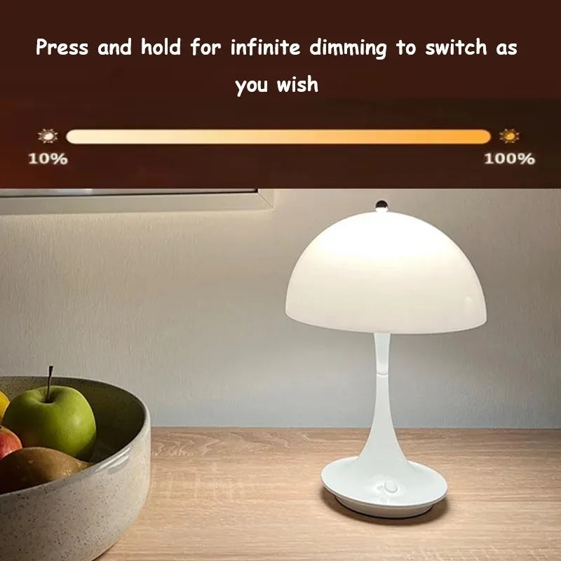 Moktan Sabai Rechargeable Dimmable LED Table Lamp Touch Control Bedside Light for Bedroom