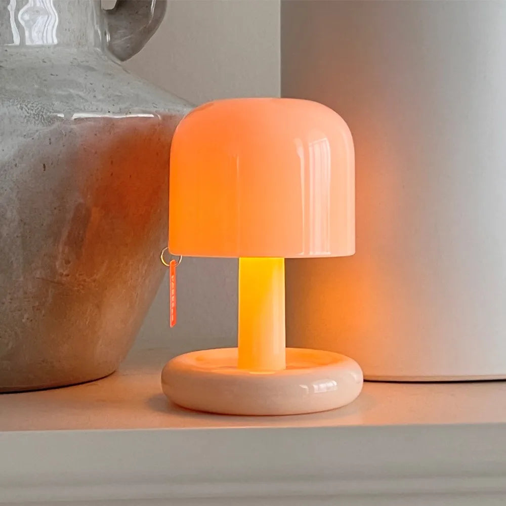 Moktan Sabai Sunset Night Lamp Mushroom LED Rechargeable Mini Desktop Light for Home Bedroom Decor Default Title