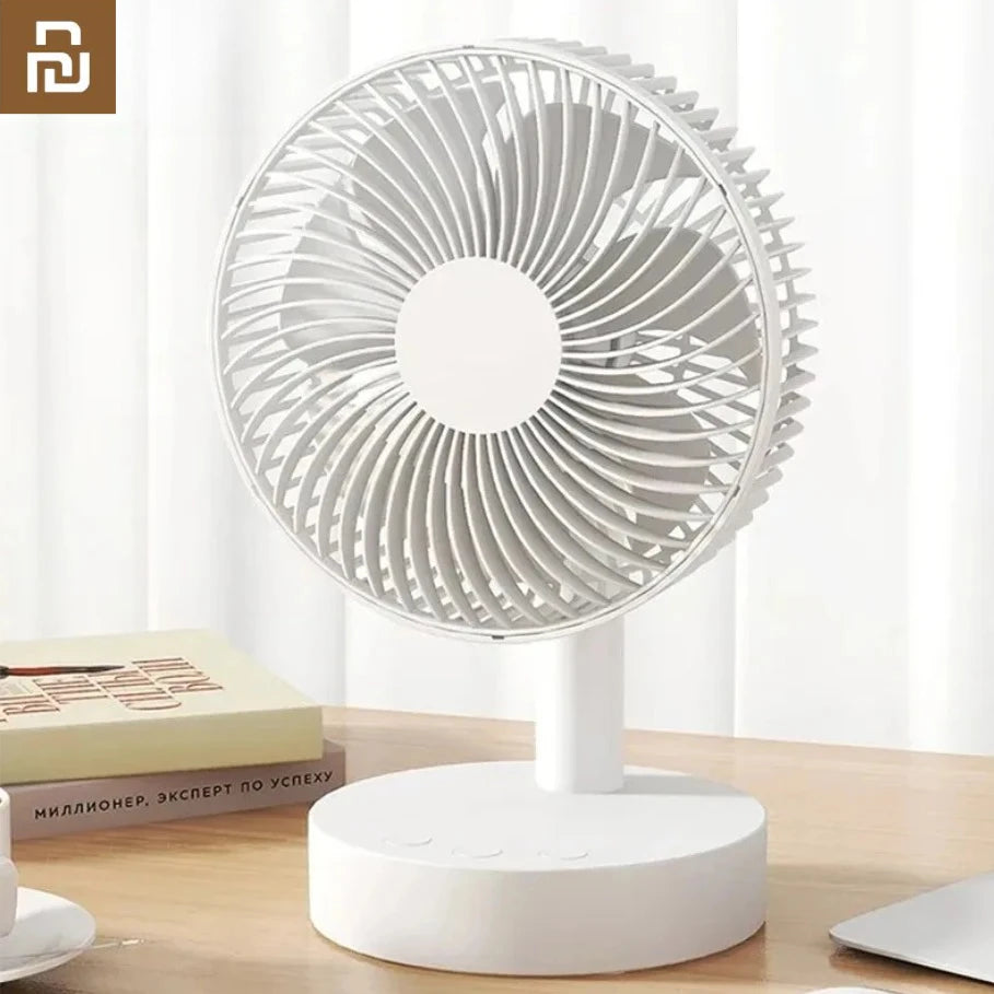 Moktan Sabai Cooling Breeze | Portable Fan with Rechargeable Battery & 4-Speed Control | Compact Design for Personal Comfort