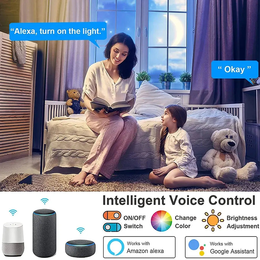 Moktan Sabai Smart WiFi RGB Ceiling Light 24W App Control Alexa Google Home Bedroom Lamp