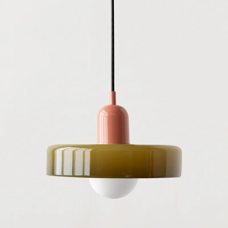 Moktan Sabai Nordic Bauhaus Glass Chandelier – Retro Dining Room Pendant Light for Living Room