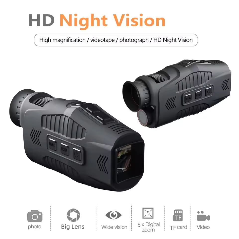 Moktan Sabai 1080P Night Vision Monocular with Infrared Zoom HD Hunting Telescope for Day/Night Use