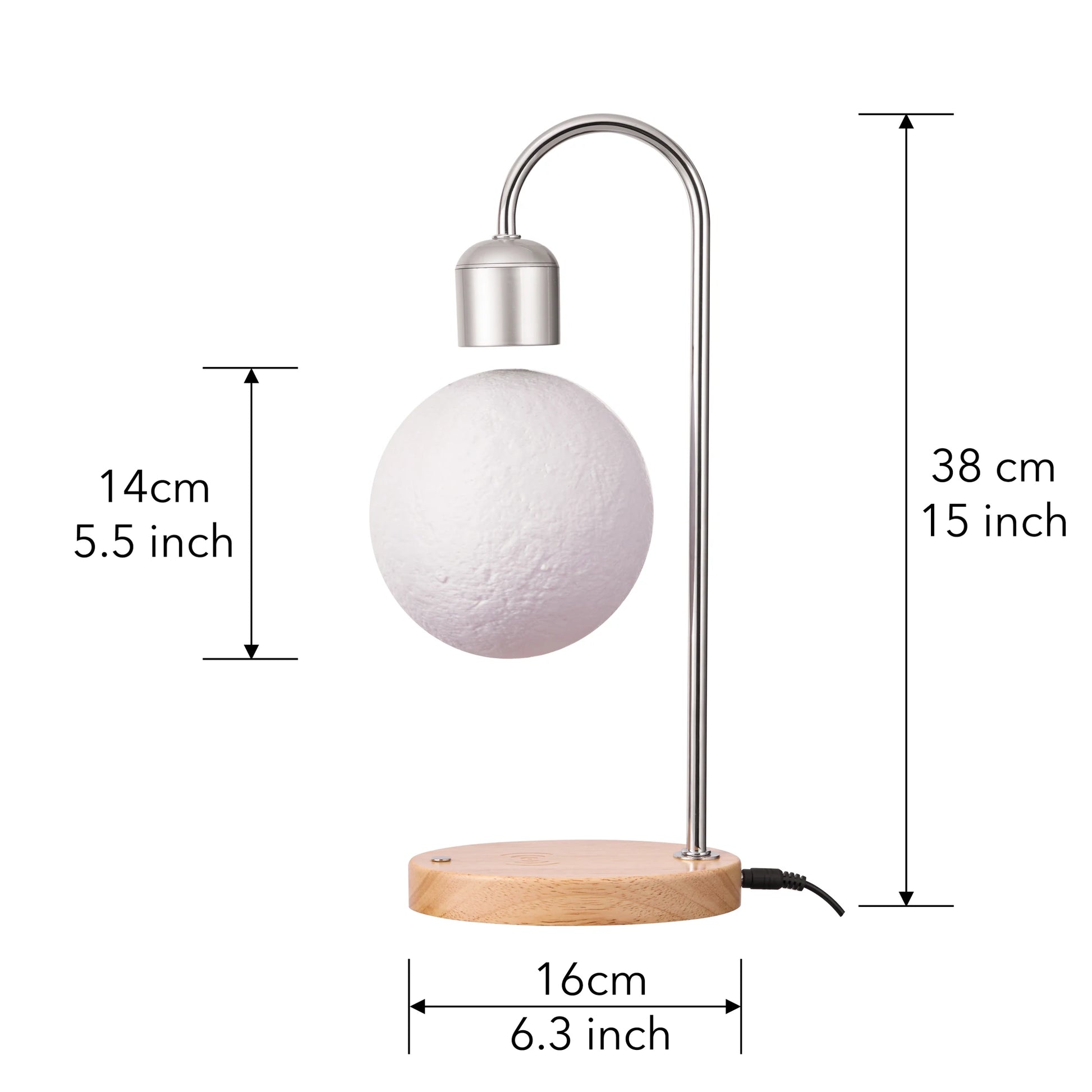 Moktan Sabai Floating Moon Lamp Magnetic Levitating LED Night Light Zero Gravity Desk Decor