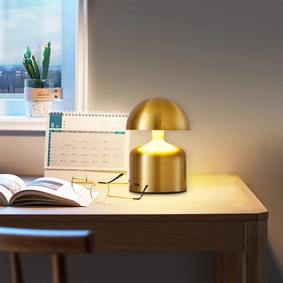 Moktan Sabai Touch LED Table Lamp USB Rechargeable 3 Color Dimming Bedside Night Light