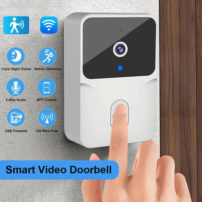 Wireless Smart Video Doorbell WiFi Security Camera Night Vision 2 Way Audio