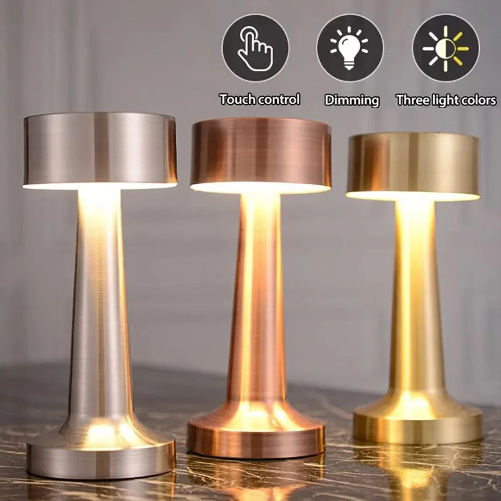 Moktan Sabai Rechargeable LED Touch Table Lamp USB Desk Light for Bedroom Bar Mood Lighting