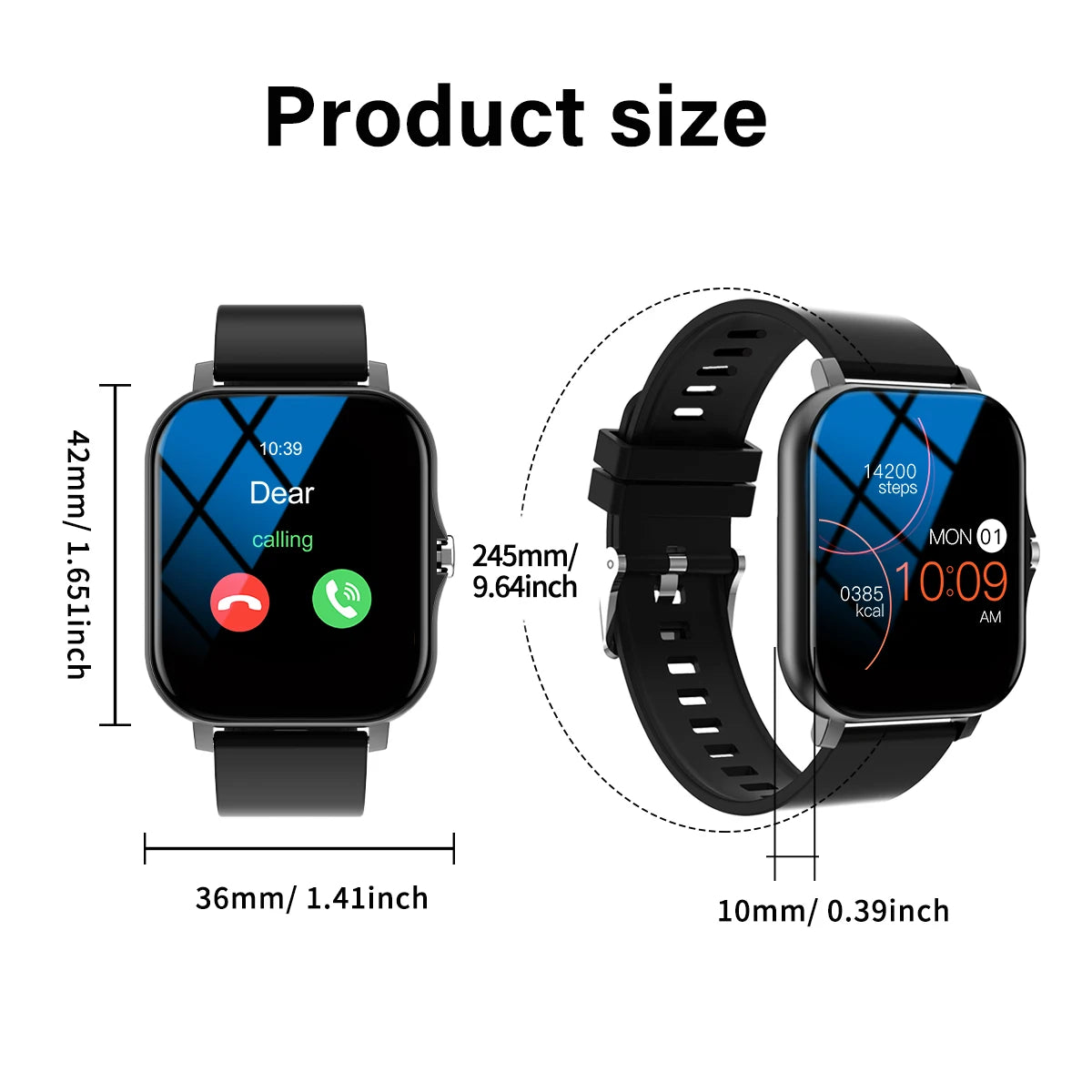 Smart Watch Bluetooth Call Touch Screen Fitness Tracker Sports Watch for Android