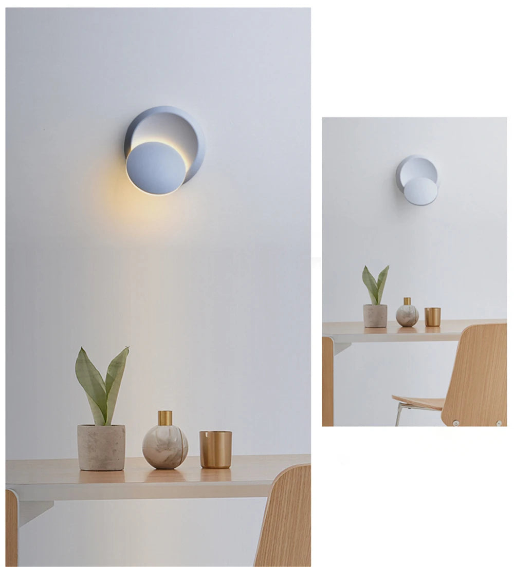 Moktan Sabai Rotatable LED Wall Light – Modern Aluminum Indoor Lamp for Bedroom & Living Room