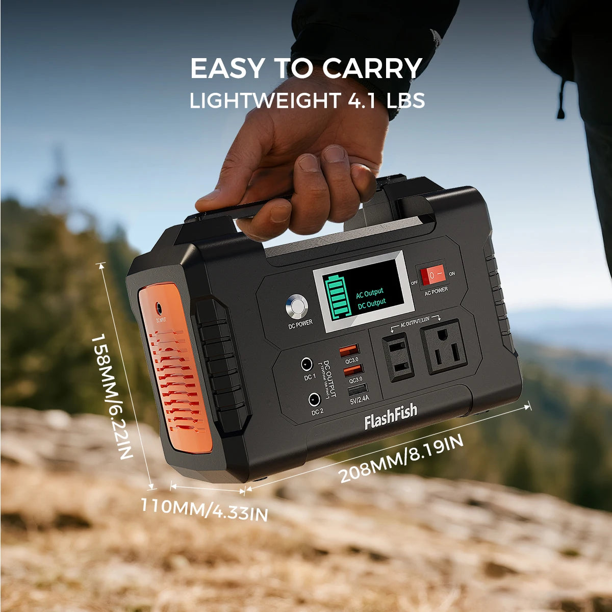 Portable Power Station 200W Solar Generator 151Wh Backup Battery for Camping