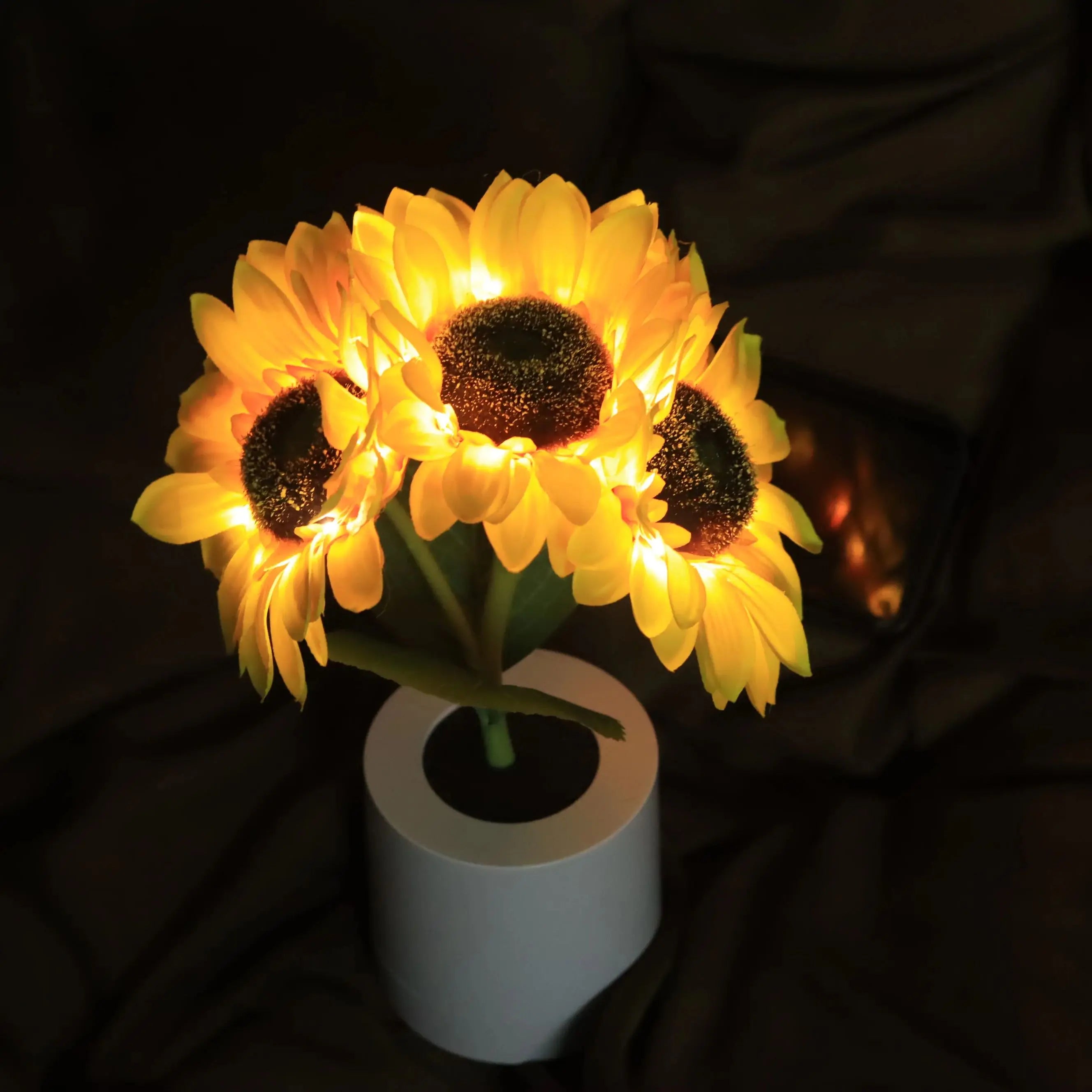 Moktan Sabai Sunflower LED Night Light USB Rechargeable Bedside Table Lamp Kids Room Decor
