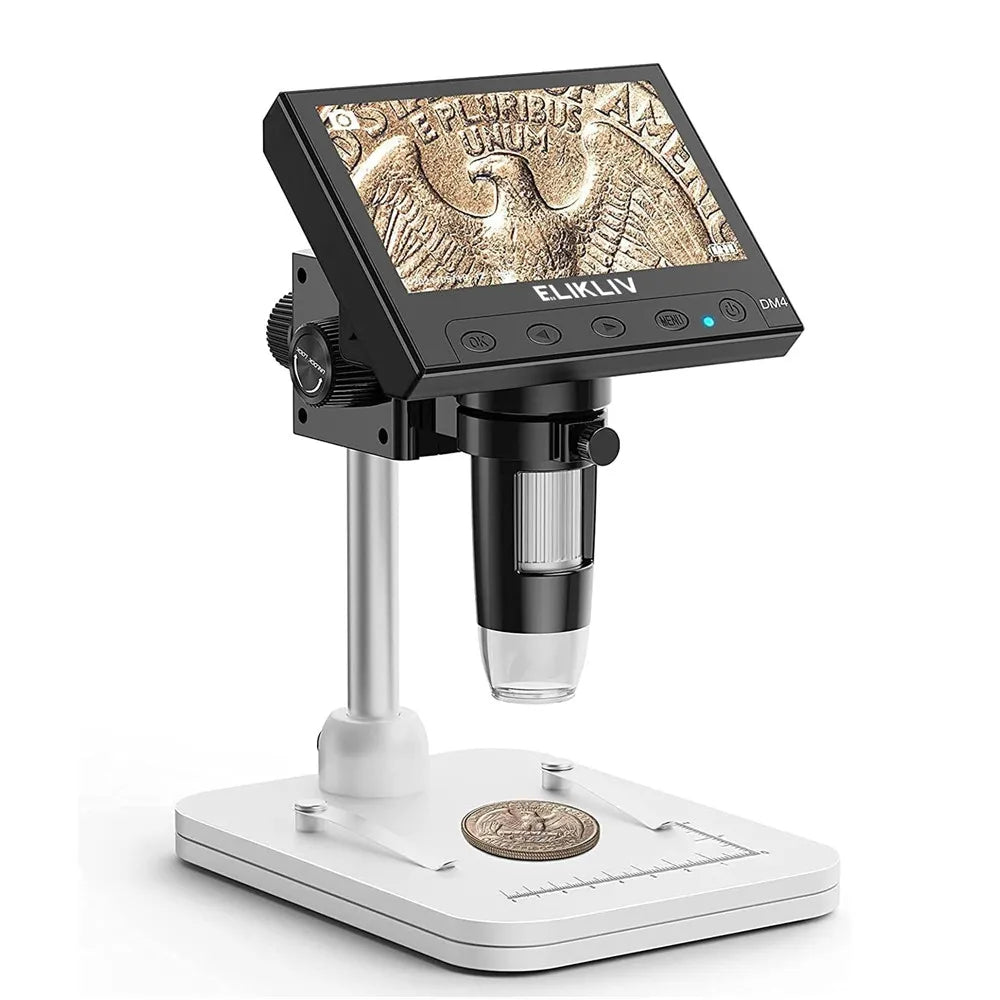 Moktan Sabai 4.3 Inch LCD Digital Microscope 1000X Coin Repair Camera with LED for PC
