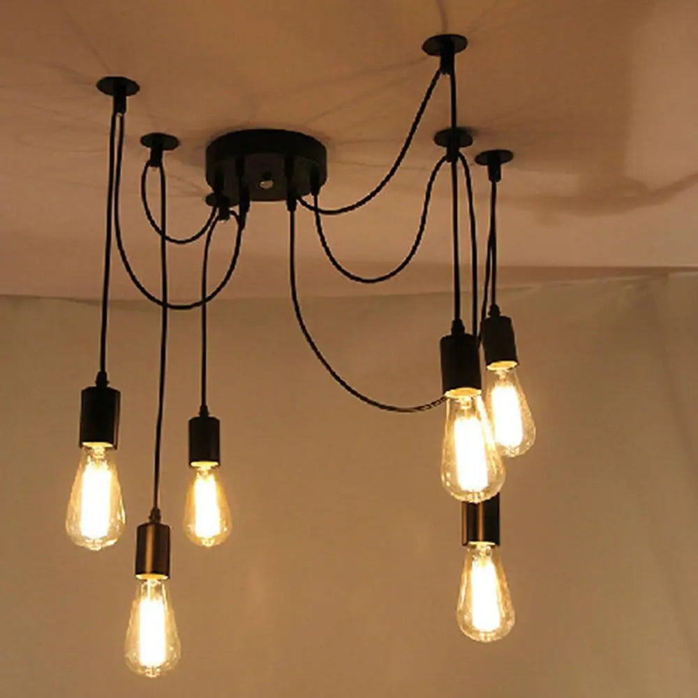 Moktan Sabai Spider Chandelier 8 Head E27 Pendant Light Vintage Industrial Ceiling Lamp