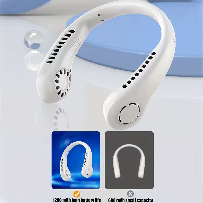 Moktan Sabai Portable Neck Fan | Bladeless Design with Rechargeable Battery | Lightweight Cooling Solution for Instant Comfort