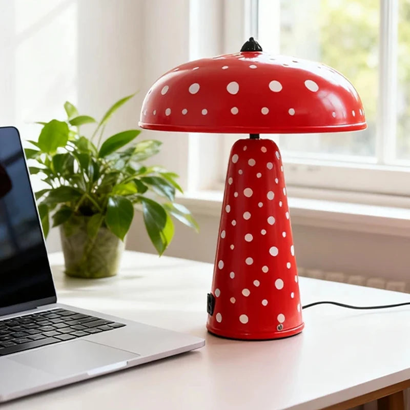 Touch LED Mushroom Table Lamp Night Light Wireless Charging Bedside Desk Lamp