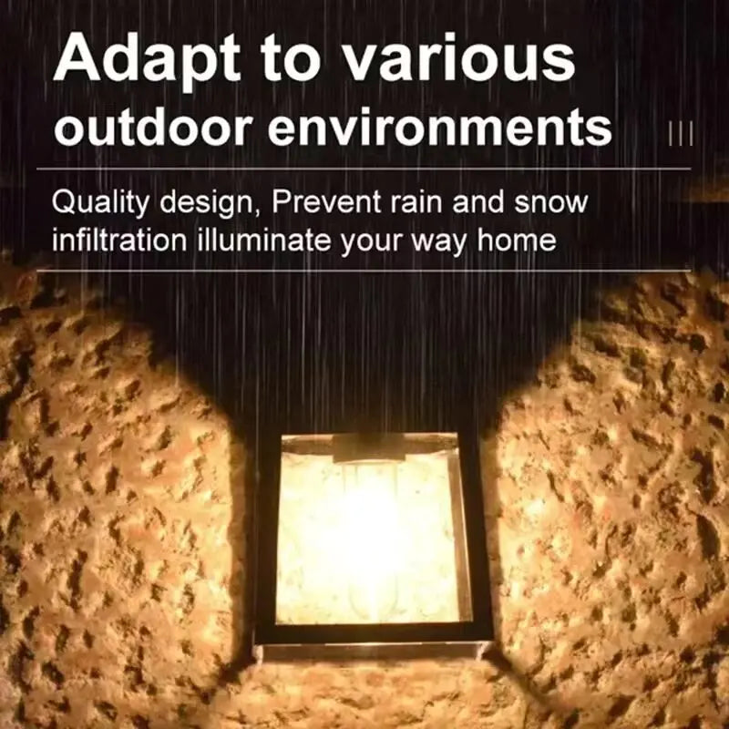 Moktan Sabai Powerful Solar Wall Light – Waterproof LED Fence Lamp with Light Sensor Outdoor