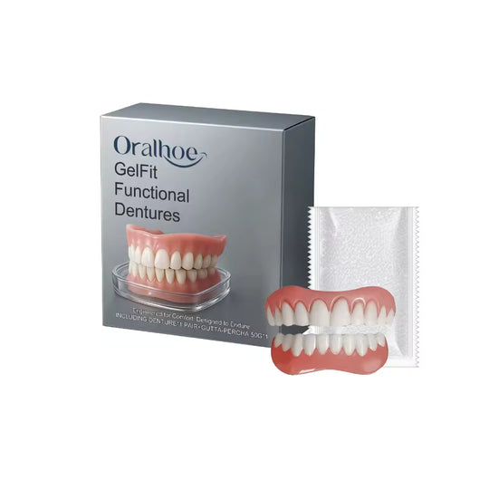 Moktan Sabai LumaDent Custom Full Dentures – Natural Fit Ivory & White Teeth Set