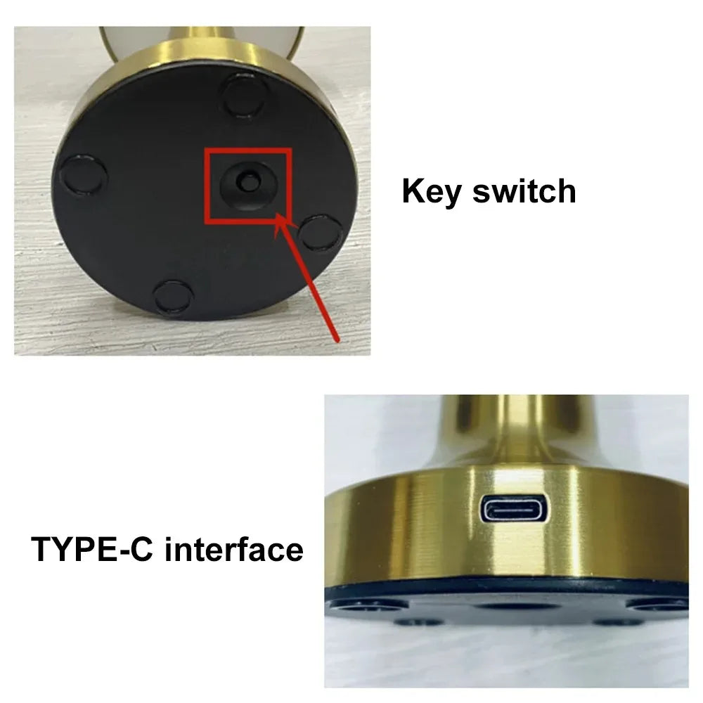 Rechargeable LED Touch Table Lamp USB Desk Light for Bedroom Bar Mood Lighting