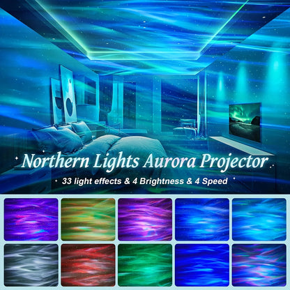 Galaxy Projector Aurora Star Light with Remote RGB 360° LED Night Light USB