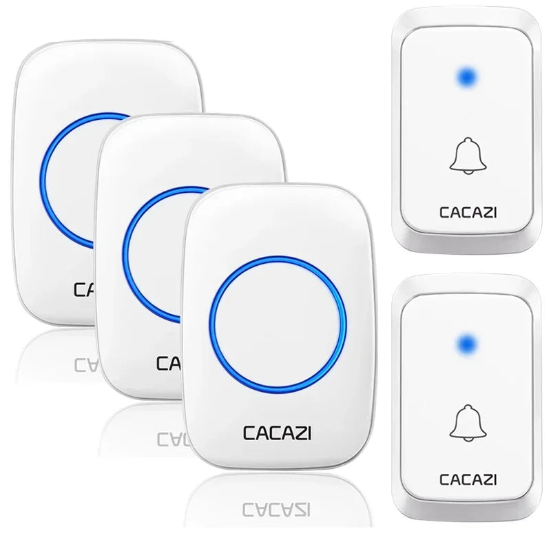 Moktan Sabai Wireless Waterproof Doorbell 300M Range Battery Operated 36 Chimes White 3qt