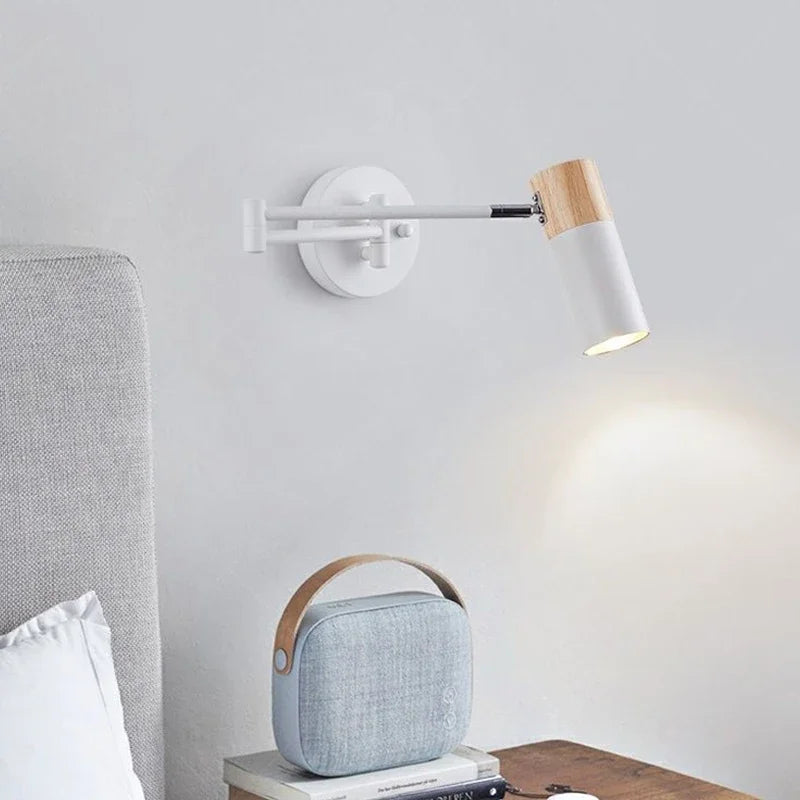 Moktan Sabai Modern Adjustable Wall Sconce Telescopic Reading Lamp Bedroom Living Room