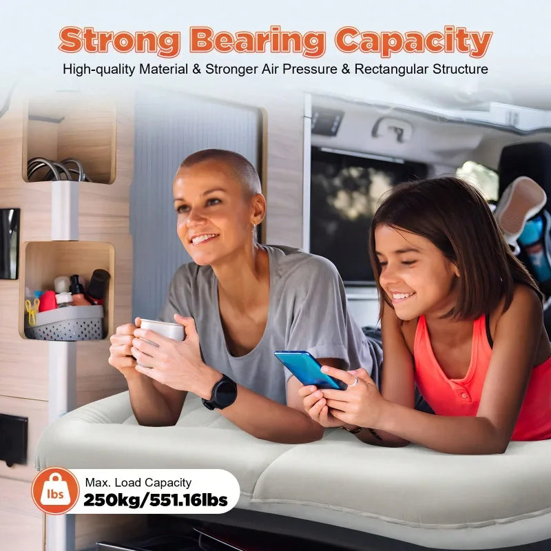 Moktan Sabai Portable Air Mattress with Pump Inflatable Car Bed SUV Back Seat Camping Travel