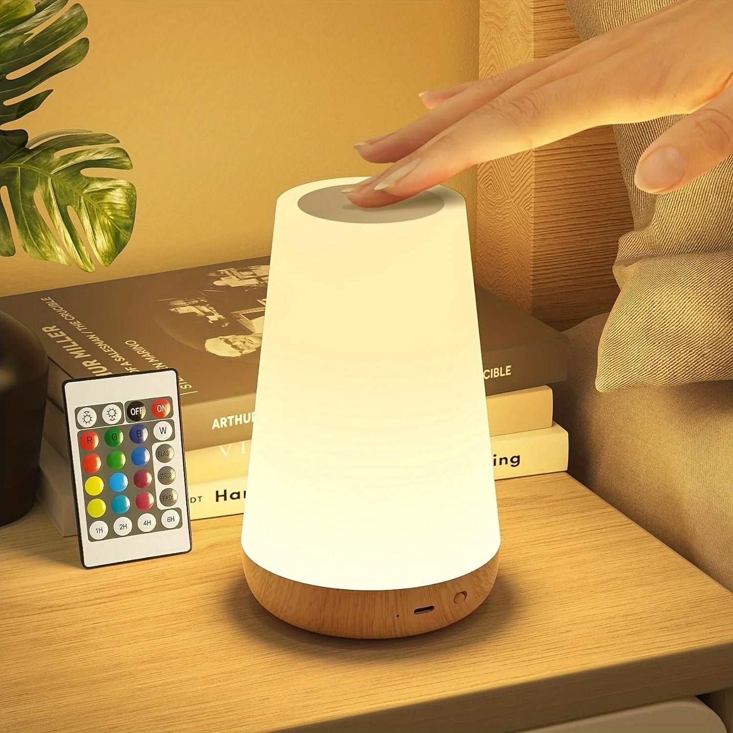 Moktan Sabai RGB Color Changing Night Light Touch Dimmable USB Rechargeable Lamp for Bedside