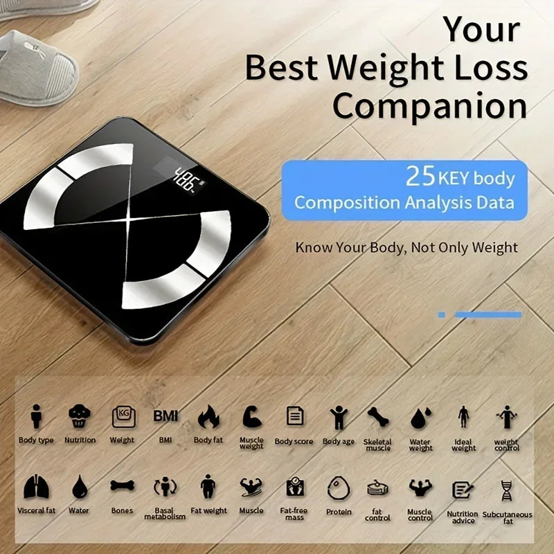 Moktan Sabai Smart Digital Scale – USB Rechargeable with LED Display and Bluetooth Connectivity