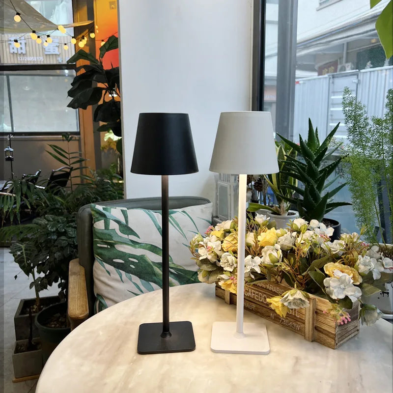 Moktan Sabai LED Table Lamp | 3 Level Dimmable Wireless Touch Desk Light USB Rechargeable Lamp