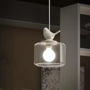 Moktan Sabai Bird Glass Pendant Light E27 Hanging LED Lamp Dining Kitchen Bedroom Decor