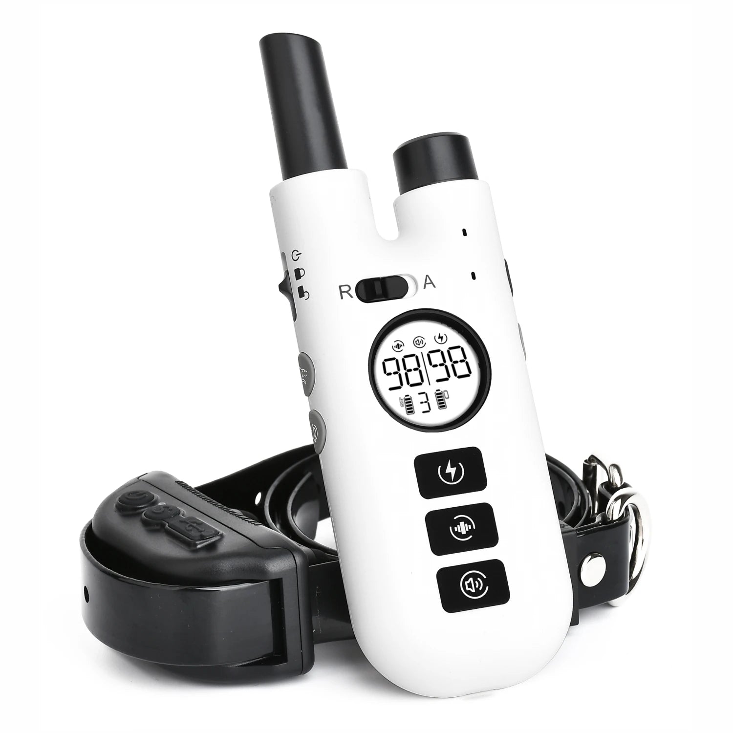 Moktan Sabai Dog Training Collar 800M Remote Waterproof Rechargeable No Bark Control Collar 2in1 White V1