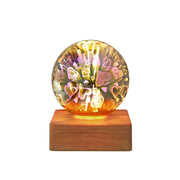 Moktan Sabai 3D Firework LED Night Light | Starry Sky Glass Ball Table Lamp for Home Decor love