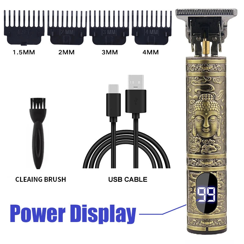 Moktan Sabai Professional Hair Clipper Beard Trimmer USB Rechargeable Barber Shaver