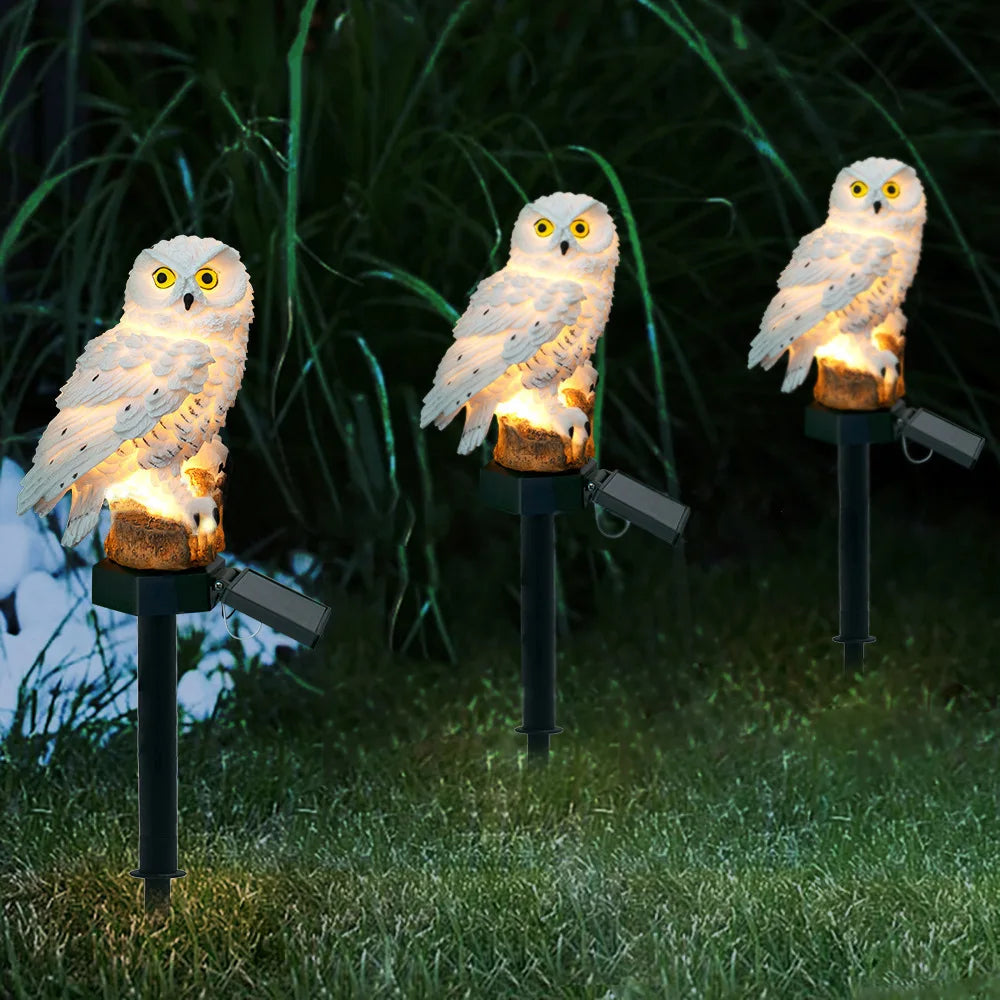 Moktan Sabai Solar Owl Garden Lights Outdoor LED Solar Powered Waterproof Animal Lamp Decor