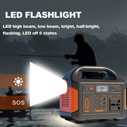 500W Portable Power Station Solar Generator LiFePO4 Battery UPS for Camping Home