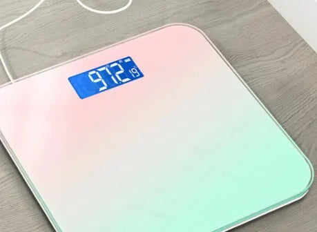 Moktan Sabai Digital Bathroom Scale Glass LED Display Body Weight Scale Smart Electronic Balance Turning Green