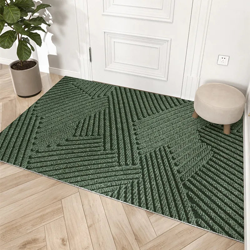 Moktan Sabai Indoor Outdoor Non Slip Door Mat Polypropylene Dirt Trapper Rug Green