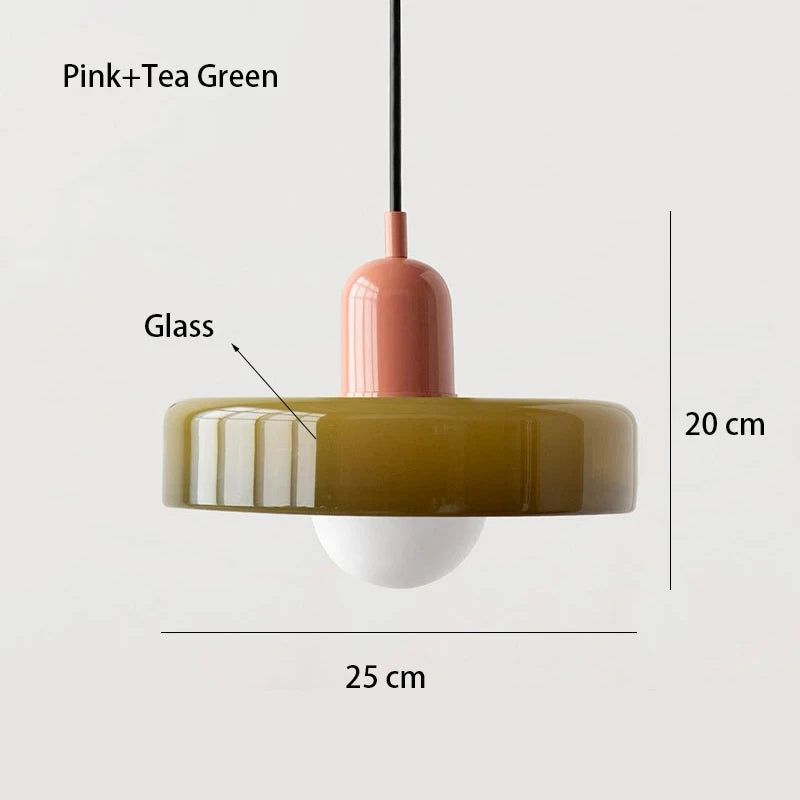 Moktan Sabai Nordic Bauhaus Glass Chandelier – Retro Dining Room Pendant Light for Living Room brown 3 110V