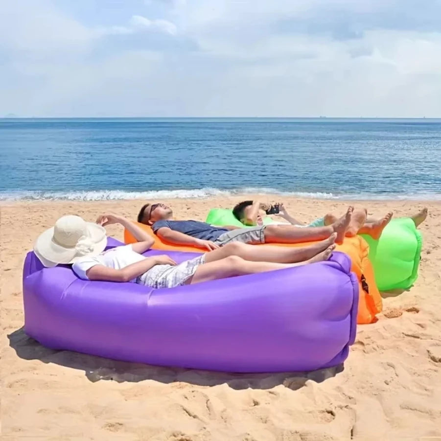 Moktan Sabai Inflatable Sofa Air Lounger Portable Camping Mat Beach Recliner Outdoor Chair