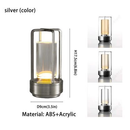 Rechargeable Touch Table Lamp Wireless LED Night Light for Bedroom Desk Decor